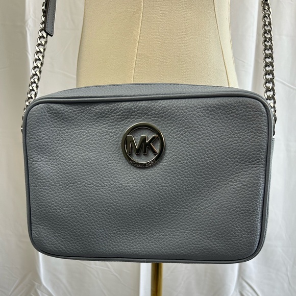 Michael Kors Crossbody Leather Purse Light Blue - Picture 1 of 11